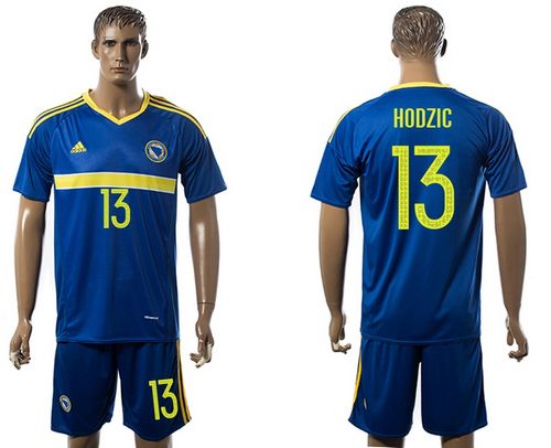 Bosnia Herzegovina #13 Hodzic Home Soccer Country Jersey - Click Image to Close